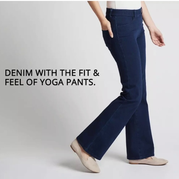 denim yoga pants bootcut